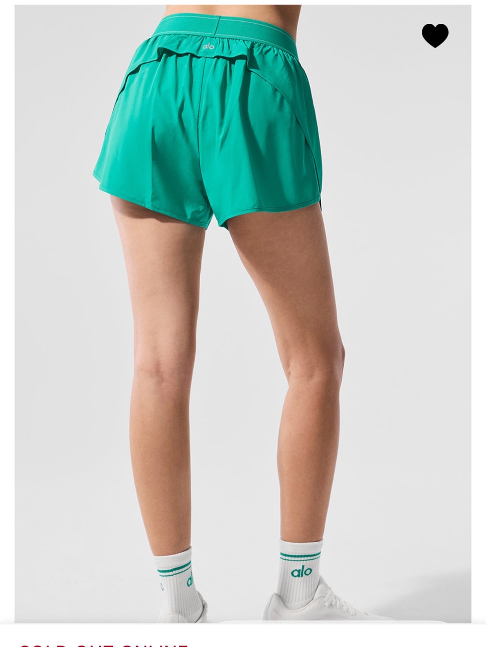 NWT ALO YOGA Spruce Green Set: Match Point Shorts and Splendor Bra - Picture 8 of 10